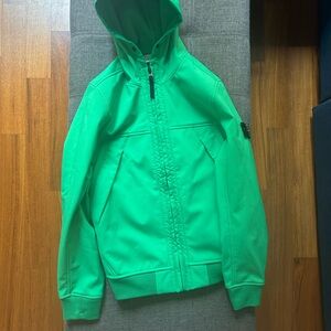 Stone Island bright green windbreaker.